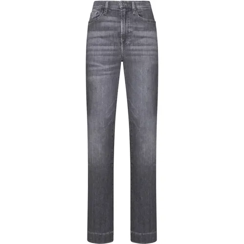 Modern Dojo Flared Jeans Grey , female, Sizes: W24 - 7 For All Mankind - Modalova