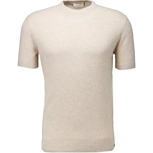 Stylish Brown Bouclé T-Shirt Men , male, Sizes: XL, 2XL, 3XL, L - Gentiluomo - Modalova