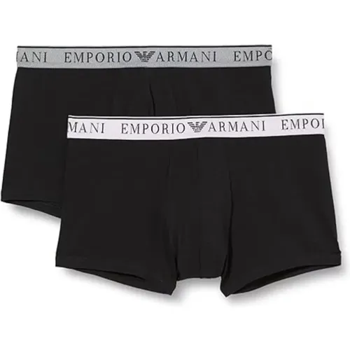 Baumwoll-Stretch-Boxer - Schwarz - Emporio Armani - Modalova