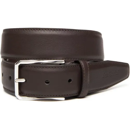 Belts, male, , Size: 110 CM Elegant Leather Men's Belt - Nerogiardini - Modalova