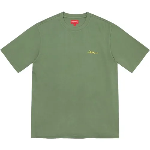 Limited Edition Arabic Logo Tee Olive , male, Sizes: M, XL, S - Supreme - Modalova