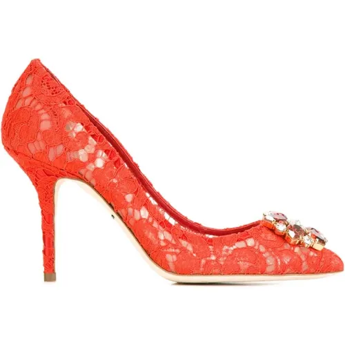 Lace Rainbow Pumps , female, Sizes: 3 UK, 2 1/2 UK - Dolce & Gabbana - Modalova