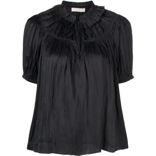 Elegante Schwarze Bluse aus Polyester - Ulla Johnson - Modalova