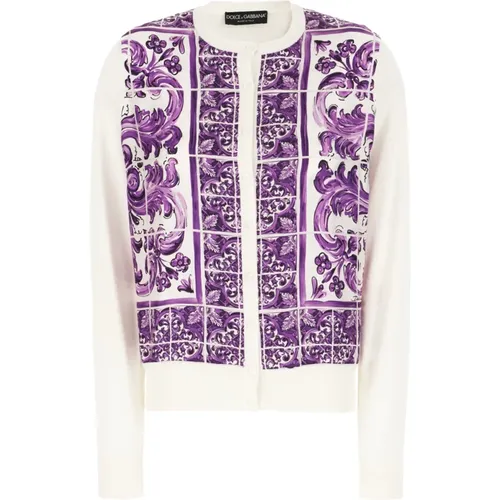 Cardigans, female, , Size: L Stylish Knitwear Collection for Men - Dolce & Gabbana - Modalova