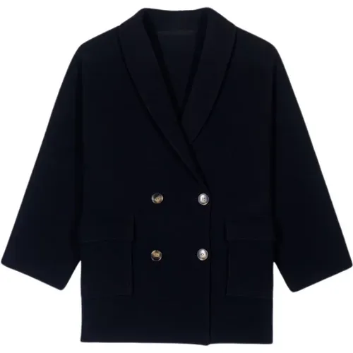Tailored Collar Button Coat , female, Sizes: M - BA&SH - Modalova