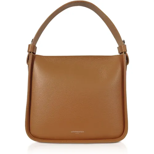 Duplo Medium Hammered Leather Top Handle bag , female, Sizes: ONE SIZE - Le Parmentier - Modalova