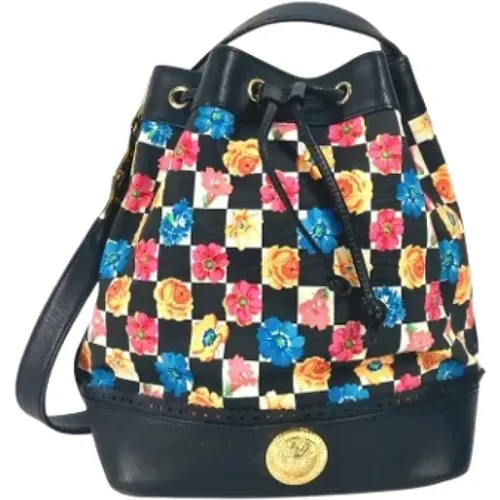 Pre-owned Bucket Bags, female, , Size: ONE SIZE Pre-owned Fabric shoulder-bags - Versace Pre-owned - Modalova