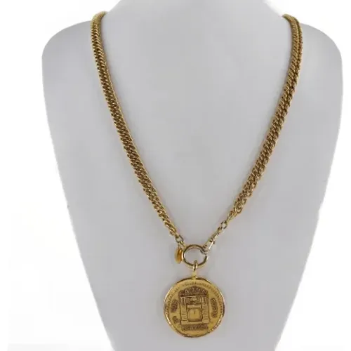 Vintage Gold Metal Coin Necklace , female, Sizes: ONE SIZE - Chanel Vintage - Modalova