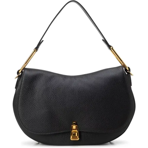 Twist Lock Leather Shoulder Bag , female, Sizes: ONE SIZE - Coccinelle - Modalova