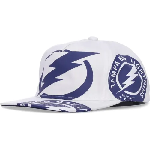 Caps, male, , Size: ONE SIZE Tampa Bay Lightning Flat Brim Cap - Mitchell & Ness - Modalova