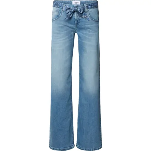 Wide Leg Jeans mit Schleifengürtel , Damen, Größe: 2XL - CAMBIO - Modalova
