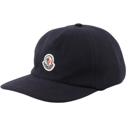 Caps, male, , Size: ONE SIZE Logo Cap with Velcro Closure - Moncler - Modalova