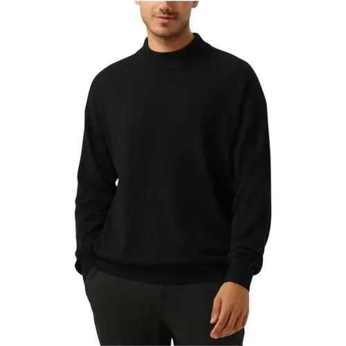 Lässiger Mock Neck Pullover , Herren, Größe: S - Scotch & Soda - Modalova