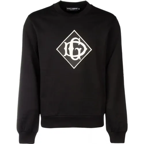 Schwarzer Colorblock Trichter Sweatshirt , Herren, Größe: S - Dolce & Gabbana - Modalova