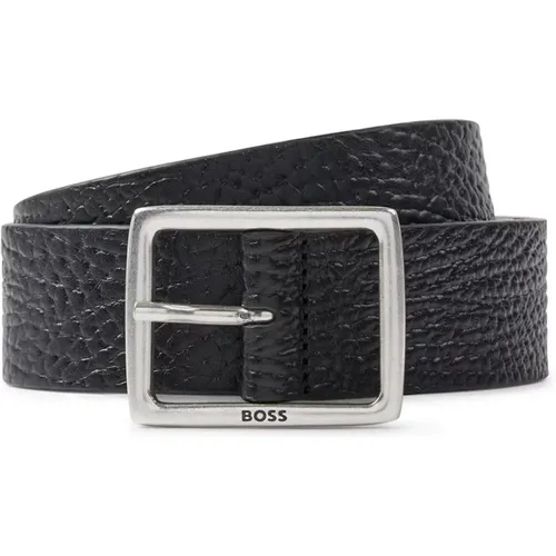 Belts, male, , Size: 90 CM Rudolf Logo Buckle Belt - Hugo Boss - Modalova