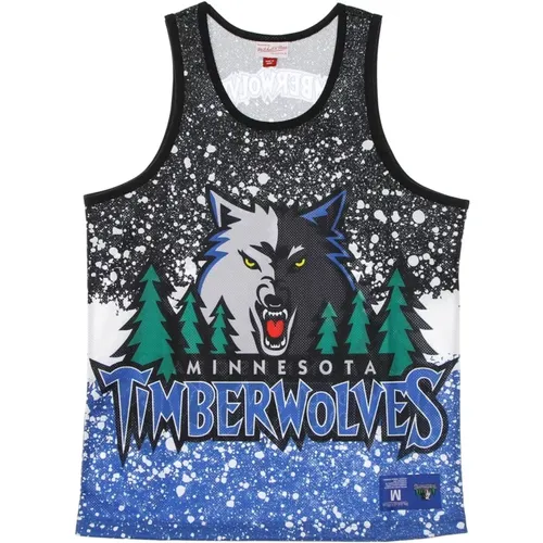 Sportswear, male, , Size: M NBA Jumbotron Sublimated Basketball Tank Top - Mitchell & Ness - Modalova