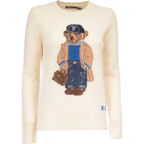 Women's Cotton Polo Shirt with Bear Print , female, Sizes: XS - Polo Ralph Lauren - Modalova