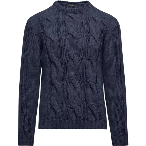 Men`s Wool Knit Round Neck Pullover , male, Sizes: M, L, 2XL, XL, S - BomBoogie - Modalova