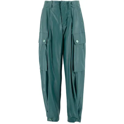 Women`s Clothing Trousers Verde Bosco Aw23 , female, Sizes: S - Ermanno Scervino - Modalova