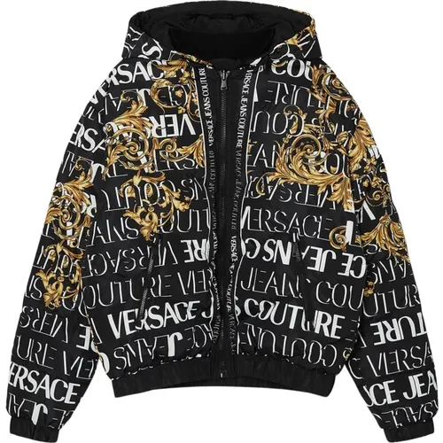 Reversible Logo Jacket 73Gau416 Cqs39 G89 , male, Sizes: 2XS - Versace Jeans Couture - Modalova