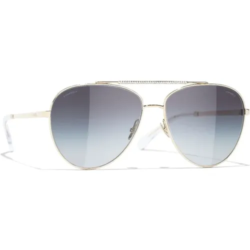 Stilvolle Aviator Sonnenbrille , Damen, Größe: 58 MM - Chanel - Modalova