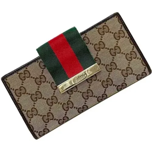 Pre-owned Canvas wallets , female, Sizes: ONE SIZE - Gucci Vintage - Modalova