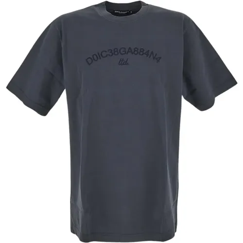 Baumwoll T-Shirt , Herren, Größe: S - Dolce & Gabbana - Modalova