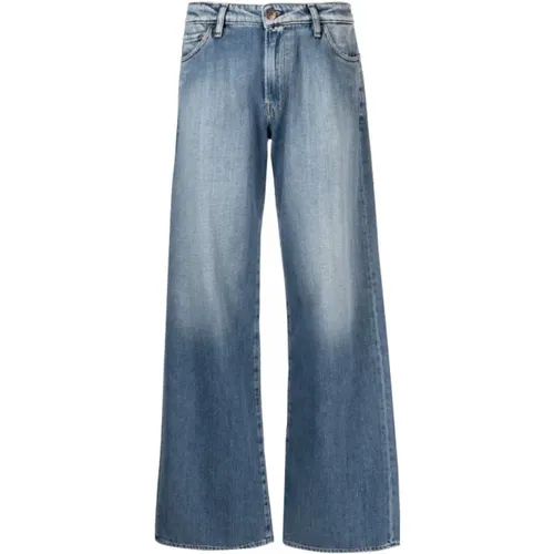 Stahlblaue Wide Leg Denim Jeans , Damen, Größe: W29 - 3X1 - Modalova