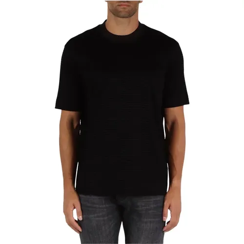 Logo Print Lyocell Cotton T-shirt , male, Sizes: 2XL, M, 3XL, XL, L - Emporio Armani - Modalova