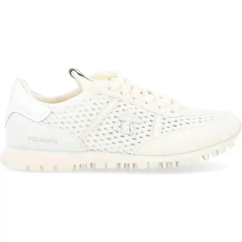 Ivory Seand Sneaker in Suede and Mesh , female, Sizes: 8 UK - Premiata - Modalova