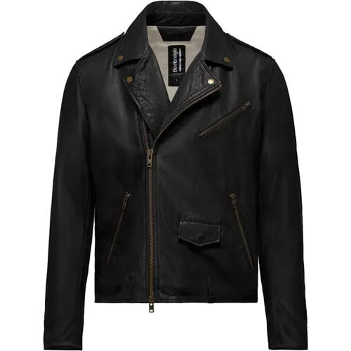 Leather Jackets, male, , Size: 2XL Leather Perfecto Jacket - BomBoogie - Modalova