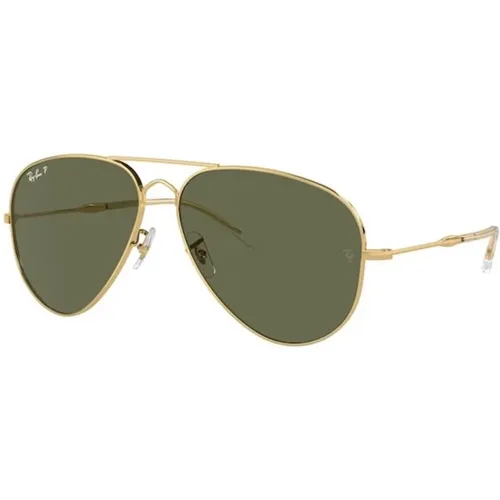 Vintage Aviator Sonnenbrille Grüne Gläser , unisex, Größe: 62 MM - Ray-Ban - Modalova