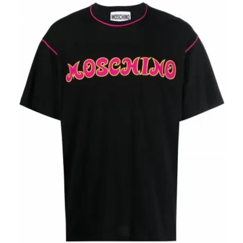 Bio-Baumwoll-Logo-T-Shirt , Herren, Größe: S - Moschino - Modalova