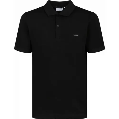 Schwarzes Thermo Tech Pique Polo Shirt , Herren, Größe: S - Calvin Klein - Modalova