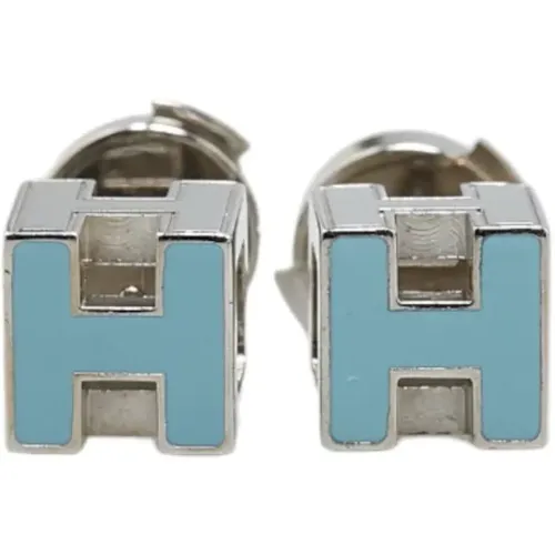 Pre-owned Jewellery, female, , Size: ONE SIZE Pre-owned Metal earrings - Hermès Vintage - Modalova