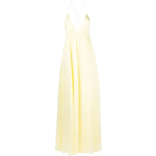 Lemon Silk Satin Dress , female, Sizes: S - Zimmermann - Modalova