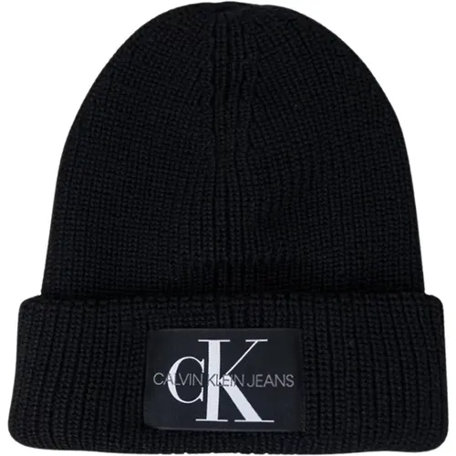 Stilvolle schwarze Kappe mit Slip-On-Verschluss , Herren, Größe: ONE Size - Calvin Klein - Modalova