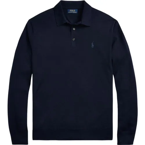 Hunter Navy Pullover Sweater , Herren, Größe: L - Polo Ralph Lauren - Modalova