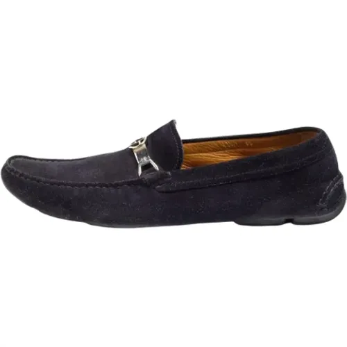 Pre-owned Flats, male, , Size: 10 1/2 US Pre-owned Suede flats - Armani Pre-owned - Modalova