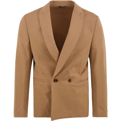 Blazers, male, , Size: L Illusion Jacket Sand - Daniele Alessandrini - Modalova