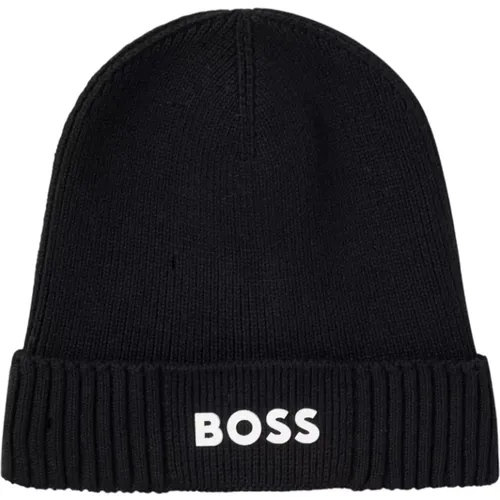 Cotton Wool Blend Hat , male, Sizes: ONE SIZE - Boss - Modalova