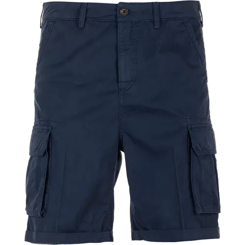 Blaue Cargo Bermuda Shorts , Herren, Größe: XS - 40WEFT - Modalova