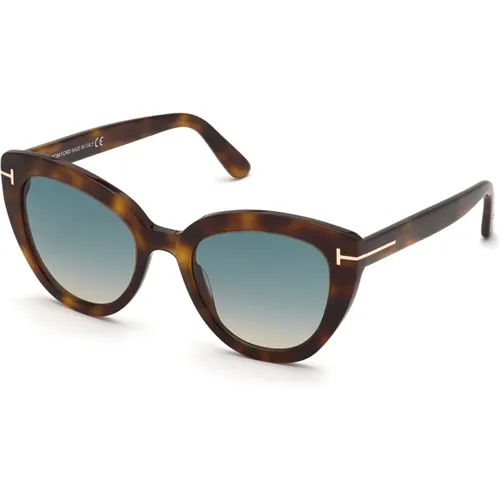 Izzi Sunglasses Gradient Green , female, Sizes: 53 MM - Tom Ford - Modalova