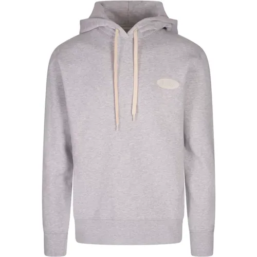 Grauer Hoodie mit diagonaler Textur , Herren, Größe: M - Autry - Modalova