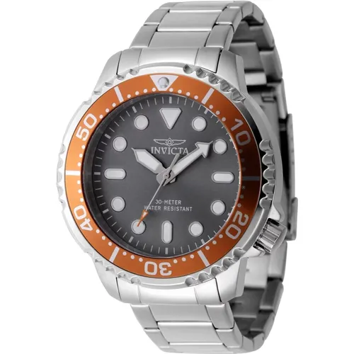 Pro Diver Quartz Watch - Grey Dial , male, Sizes: ONE SIZE - Invicta Watches - Modalova