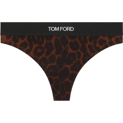 Bottoms, female, , Size: S Leopard Print Elasticated Waistband Leggings - Tom Ford - Modalova