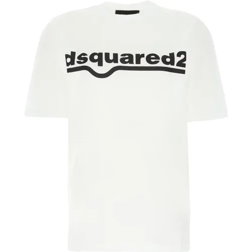 Baumwoll-Logo-T-Shirt - , Herren, Größe: M - Dsquared2 - Modalova