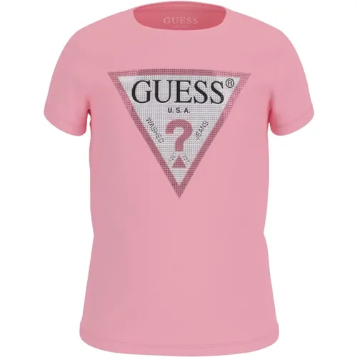 T-Shirt mit Dreieck-Logo,T-Shirt mit Dreieckigem Logo - Guess - Modalova