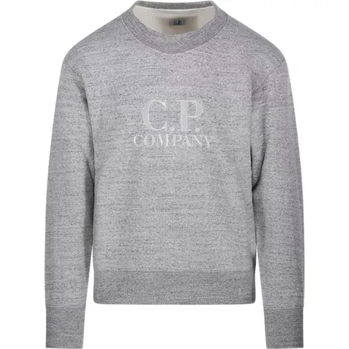 Sweatshirts, male, , Size: XL Grey Crew Neck Sweatshirt - C.P. Company - Modalova