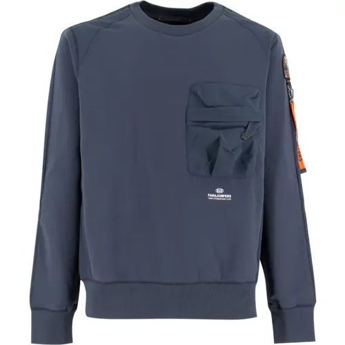 Dark Avio Crewneck Sweater , male, Sizes: L, M, XL - Parajumpers - Modalova